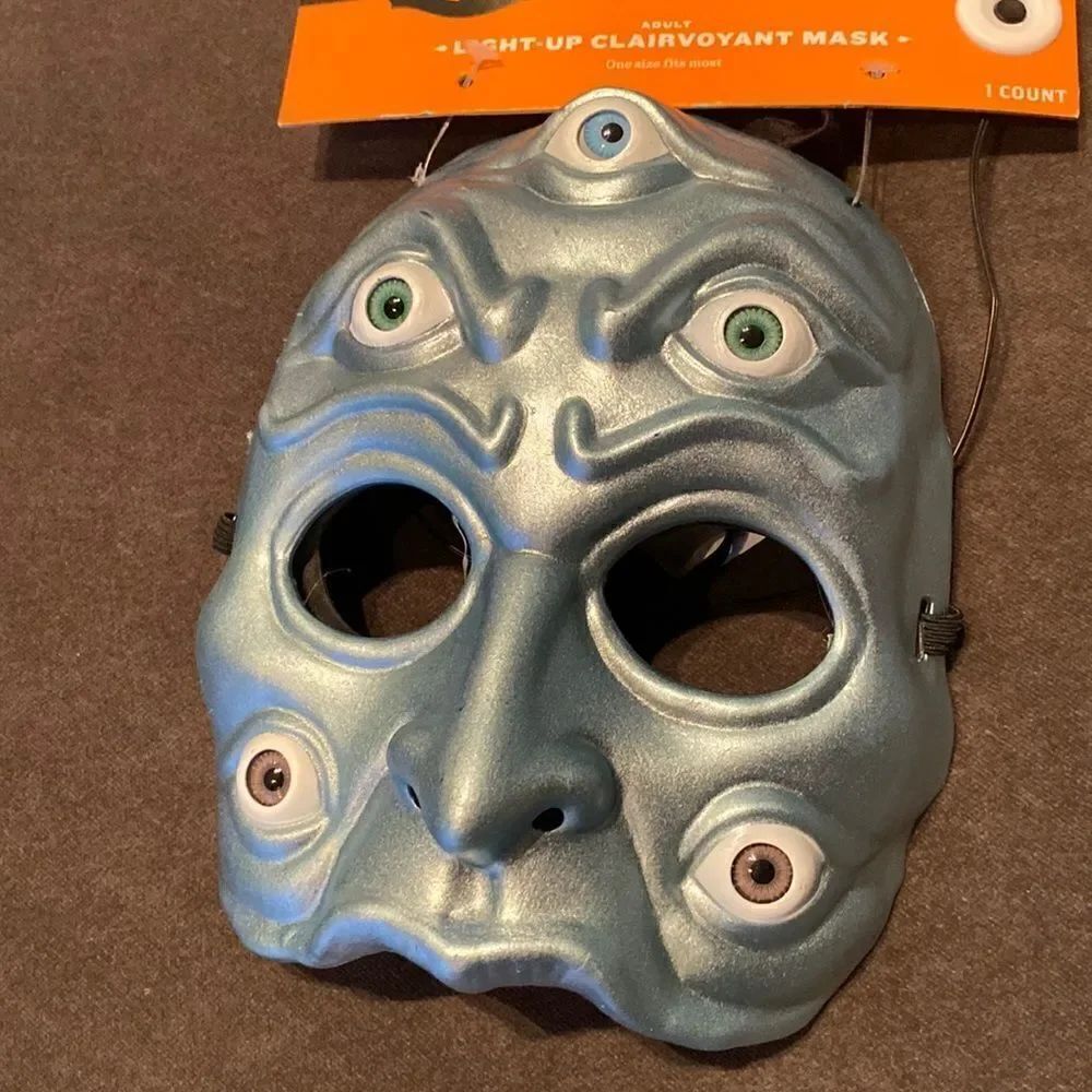 Adult Halloween Light Up Clairvoyant Mask One Size Fits Most NWT